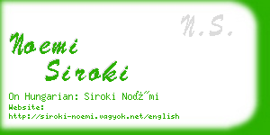 noemi siroki business card